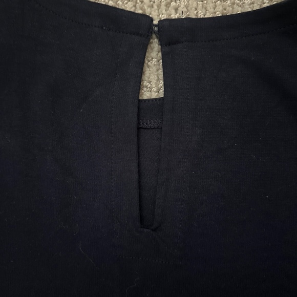 Ann Taylor LOFT petal sleeve tie-waist dress - women's small navy - Picture 4 of 4